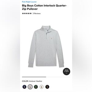 Gray Polo Ralph Lauren size 10/12 Boys Sweater